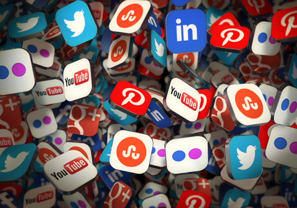 Social Media Networks icons and badges