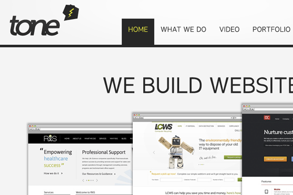 branding for Tone web design agency site