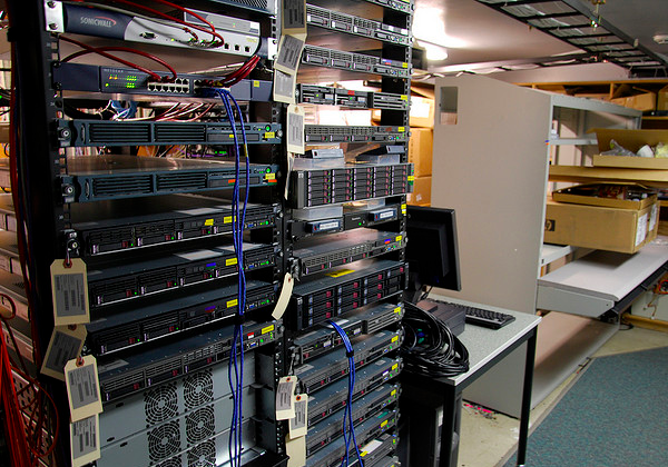 Website hosting Linux server room