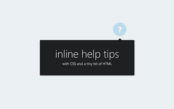 Create Inline Help Tips for your Site with a Bit of CSS