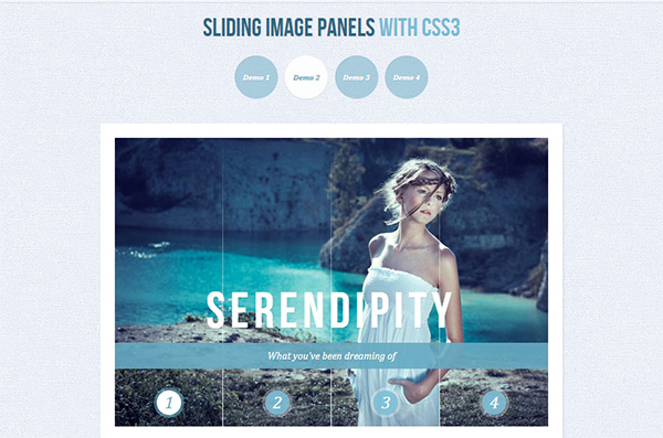 Sliding Image Panels with CSS3