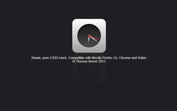 Pure CSS3 Clock Simulation