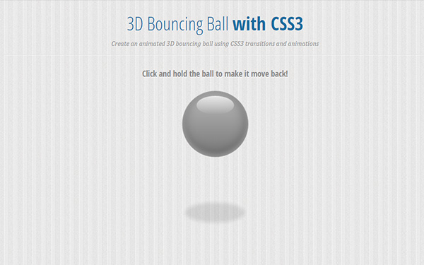 3D Bouncing Ball with CSS3