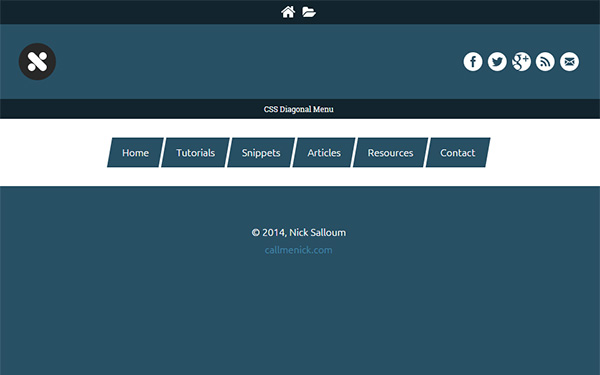 Create A Pure CSS Diagonal Menu