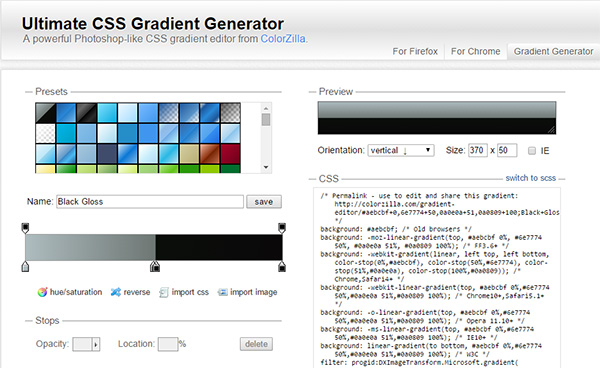 Ultimate CSS Gradient Generator